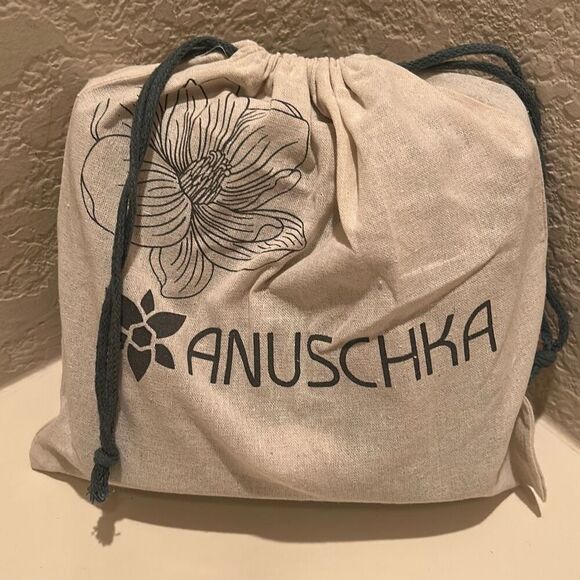 Anuschka Painted Sloth Jungle Print Front Flap Messenger Bag Blue Leather NWT - Picture 14 of 15